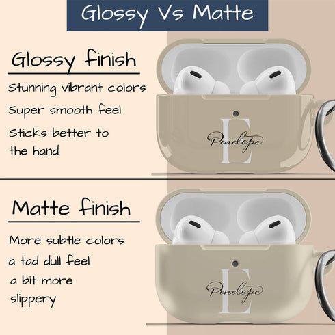 Monogram Personalized Light Solid AirPods Case